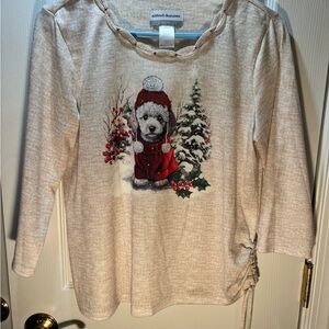 Adorable Alfred Dunner Festive Poodle Top – Like New!